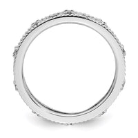 Sterling Silver Stackable Expressions White Topaz Ring | QSK1485 ,