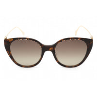 Fendi Women's Sunglasses - Coloured Havana Plastic Cat Eye Full Rim | FE40047I 55H ,