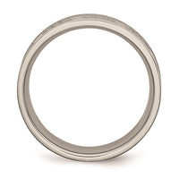 Titanium 7mm Satin and Polished Fancy Design Band | TB257 ,