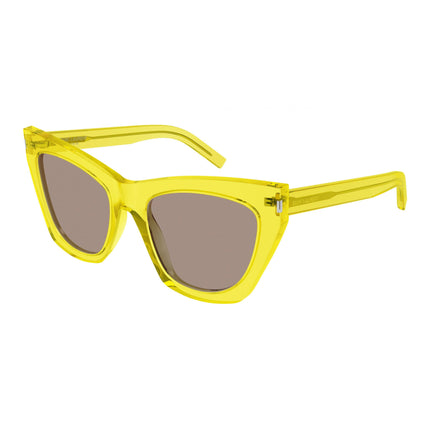 Saint Laurent Women's Sunglasses - Yellow Acetate Frame Brown Lens | SL214KATE 020 ,