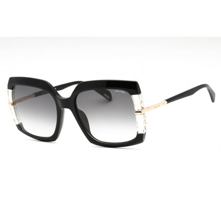 Police Women's Sunglasses - Shiny Black Plastic Butterfly Full Rim Frame | SPLG23 0700 ,