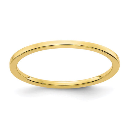 10K Gold 1.2mm Flat Stackable Band | 1STK16-120Y ,