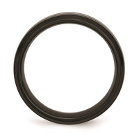 Titanium Black IP-plated Grooved 7mm Band | TB232 ,