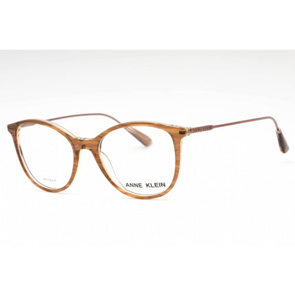 Anne Klein Women's Eyeglasses - Mocha Plastic Round Shape Full Rim Frame | AK5072 200 ,