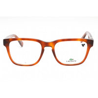 Lacoste Men's Eyeglasses - Blonde Havana Plastic Square Full Rim Frame | L2932 218 ,