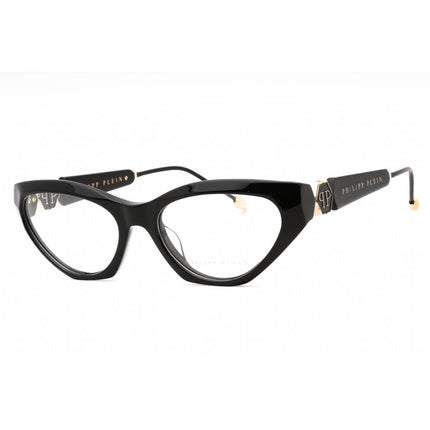 Philipp Plein Women's Eyeglasses - Shiny Black Plastic Cat Eye Frame | VPP069S 0700 ,