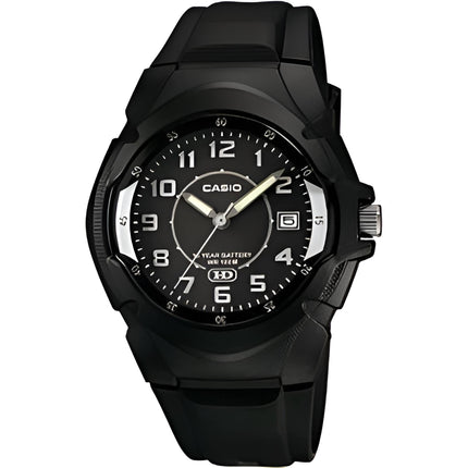 Casio Men's Watch - Quartz Oval Case Black Dial Resin Strap | MW-600-1BVCF ,