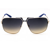 Guess Men's Sunglasses - Gold Metal Pilot Full Rim Frame Blue Lens | GU00070 32W ,