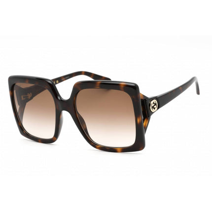 Gucci Women's Sunglasses - Havana Oversized Full Rim Plastic Frame | GG0876S 002 ,