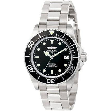 Invicta Men's Watch - Pro Diver Automatic Black Dial Silver Steel Bracelet | 8926OB ,