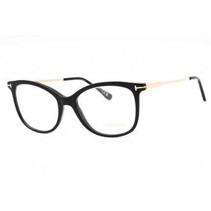 Tom Ford Women's Eyeglasses - Shiny Black Cat Eye Acetate Full Rim Frame | FT5510 001 ,