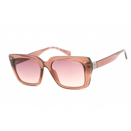 Guess Women's Sunglasses - Burgundy Plastic Rectangular Frame Pink Lens | GU8243 71Z ,
