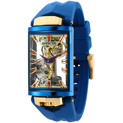 Invicta Men's Mechanical Watch - Vintage Two Tone Case Blue Silicone Strap | 35294 ,