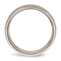 Titanium Polished Diamond Cut Ring | TB456 ,