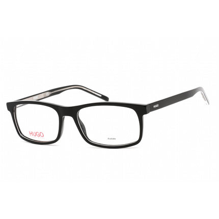 Hugo Men's Eyeglasses - Black Crystal Plastic Rectangular Frame | HG 1004 07C5 00 ,