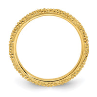 Sterling Silver Stackable Expressions Polished Gold-plated Ring | QSK1840 ,