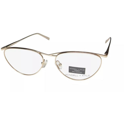 Kendall + Kylie Women's Eyeglasses - Gold Metal Oval Full Rim | KKO180G AIMEE 719 ,