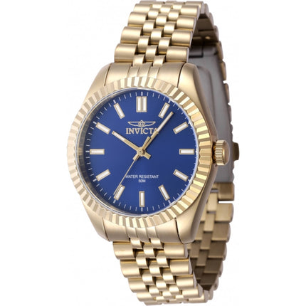 Invicta Women's Watch - Specialty Quartz Blue Dial Yellow Gold Bracelet | 47506 ,