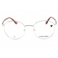 Calvin Klein Unisex Eyeglasses - Silver Metal Round Shape Full Rim Frame | CK23106 045 ,