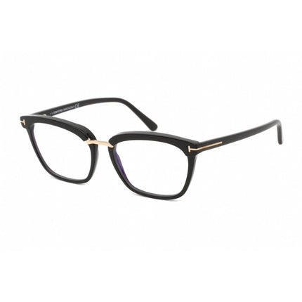 Tom Ford Women's Eyeglasses - Shiny Black Cat Eye Full Rim Frame | FT5550-B 001 ,