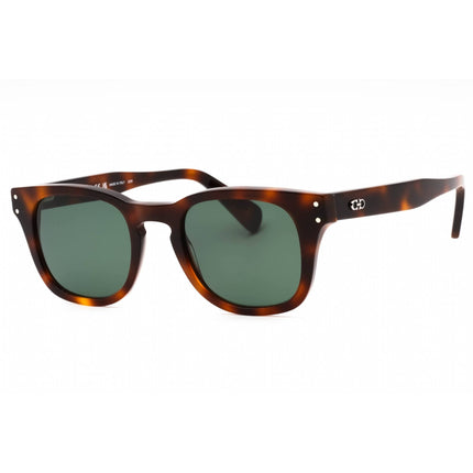 Salvatore Ferragamo Men's Sunglasses - Tortoise Square Frame Green Lens | SF1057S 240 ,