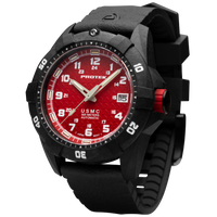 ProTek Men's Watch - USMC Series Automatic Red Dial Genuine Rubber Strap Dive | 1212 ,