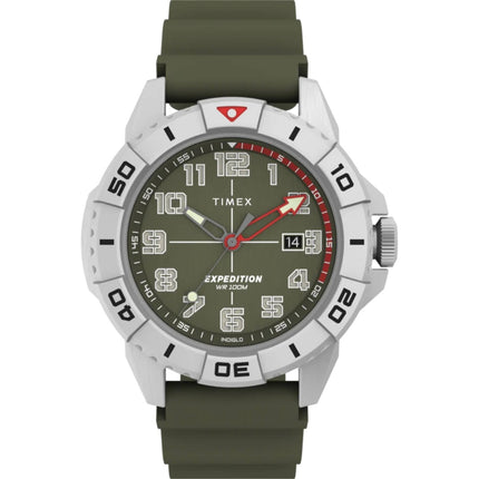 Timex Men's Watch - Expedition North Ridge Green Dial Silicone Strap | TW2V40700JR ,