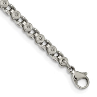 Stainless Steel Polished Fancy Circle Link 18in Chain ,