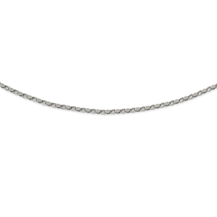 Stainless Steel Polished Fancy Link 22in Chain ,