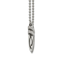 Stainless Steel Brushed and Polished 22in Cross Necklace ,