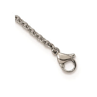 Stainless Steel Polished with Multi-colored Agate 35.5in Necklace ,