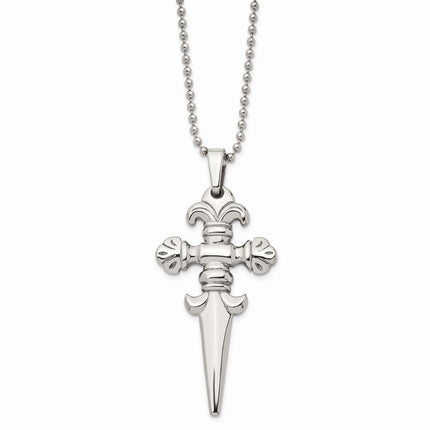 Stainless Steel Dagger 24in Necklace ,