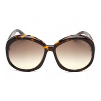 Tom Ford Women's Sunglasses - Dark Havana Plastic Oversized Shape Frame | FT1010 52B ,