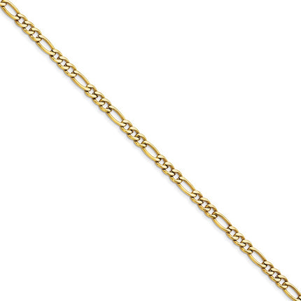 Stainless Steel IP Yellow-plated 6.30mm 8in Figaro Chain ,