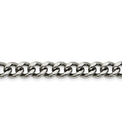 Stainless Steel 9.5mm 24in Curb Chain ,