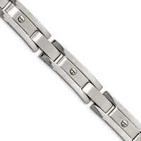 Stainless Steel Brushed and Polished Bracelet, Money Clip and Key Ring Set ,