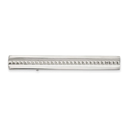 Stainless Steel Polished Studded Tie Bar ,