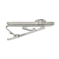 Stainless Steel Brushed with Tiger's Eye Tie Bar ,