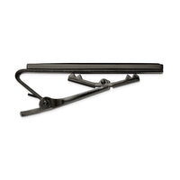 Stainless Steel Polished Gun Metal IP-plated w/Carbon Fiber Inlay Tie Bar ,