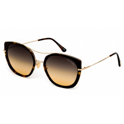 Tom Ford Women's Sunglasses - Coloured Havana Plastic Cat Eye Frame | FT0760-F 55B ,
