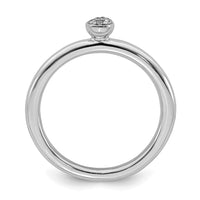 Sterling Silver Stackable Expressions Rhodium Diamond Ring | QSK2000 ,