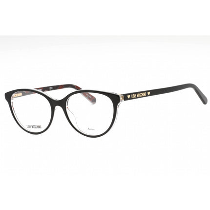 Moschino Love Women's Eyeglasses - Black Plastic Oval Full Rim Frame | MOL525 0807 00 ,