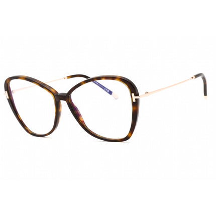 Tom Ford Women's Eyeglasses - Dark Havana Butterfly Full Rim Frame | FT5769-B 052 ,