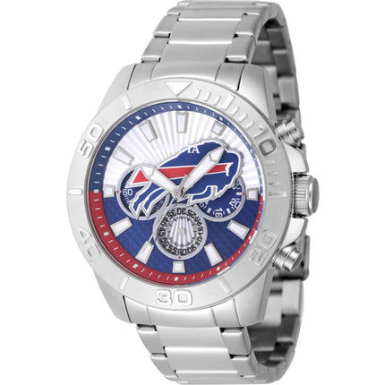 Invicta Men's Watch - NFL Buffalo Bills Silver Tone and Blue Dial Bracelet | 47949 ,