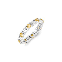Sterling Silver Stackable Expressions Citrine Ring | QSK1227 ,