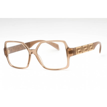 Versace Women's Eyeglasses - Opal Beige Plastic Square Full Rim Frame | 0VE3337 5403 ,