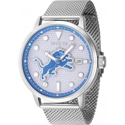 Invicta Men's Watch - NFL Detroit Lions Quartz Grey Dial Steel Mesh Bracelet | 47994 ,