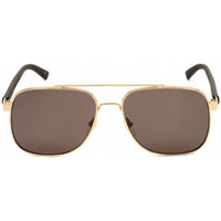Gucci Men's Sunglasses - Gold Pilot Full Rim Metal Frame Brown Lens | GG0422S 003 ,