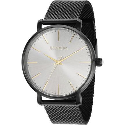 Invicta Women's Watch - Angel Quartz Silver Dial Black Steel Mesh Bracelet | 36911 ,