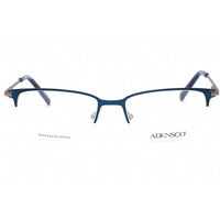 Adensco Men's Eyeglasses - Matte Blue Rectangular Half Rim Frame | AD 142 0FLL 00 ,